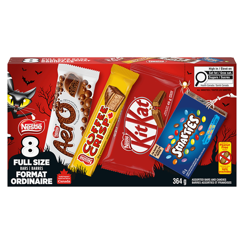 NESTLÉ Scary Assorted Halloween Full-Sized Bars Carton 8 pack