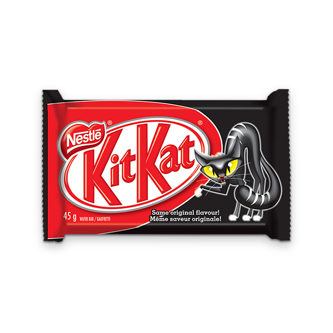 KIT KAT Chocolate Bar dans un emballage sur le thème d'Halloween, 45 grammes.