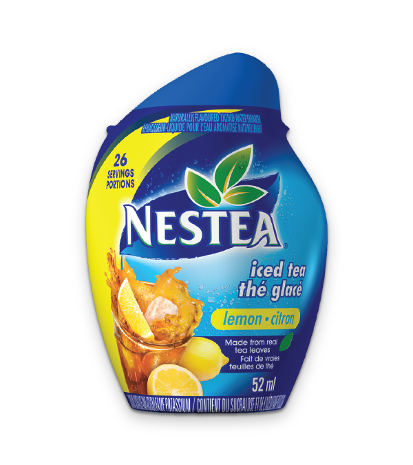 NESFRUTA Citron, rehausseur d'eau liquide à saveur naturelle, 52 ml donne 26 portions.