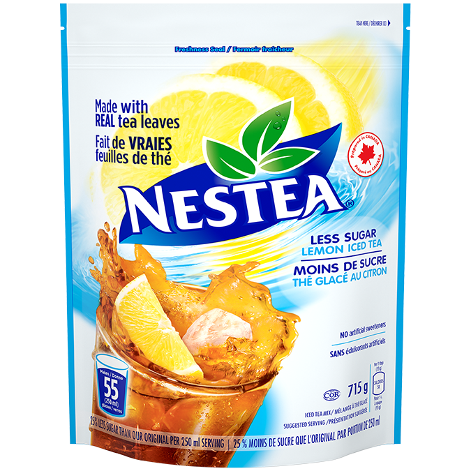 NESTEA Mélange de poudre de thé glacé au citron, moins de sucre 715 grammes