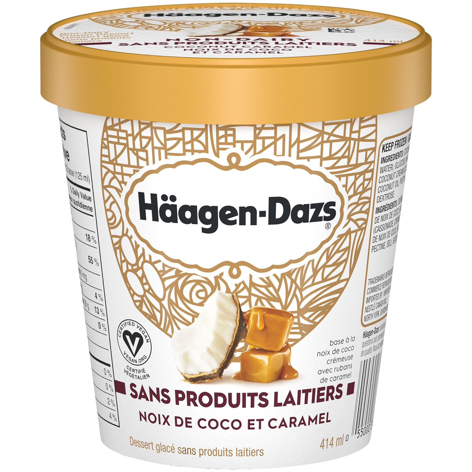 Sans Produits Laitiers Noix De Coco Et Caramel Haagen Dazs Ca