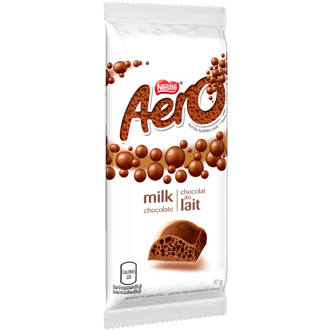 AERO Milk Chocolate Bar, 97 grams.
