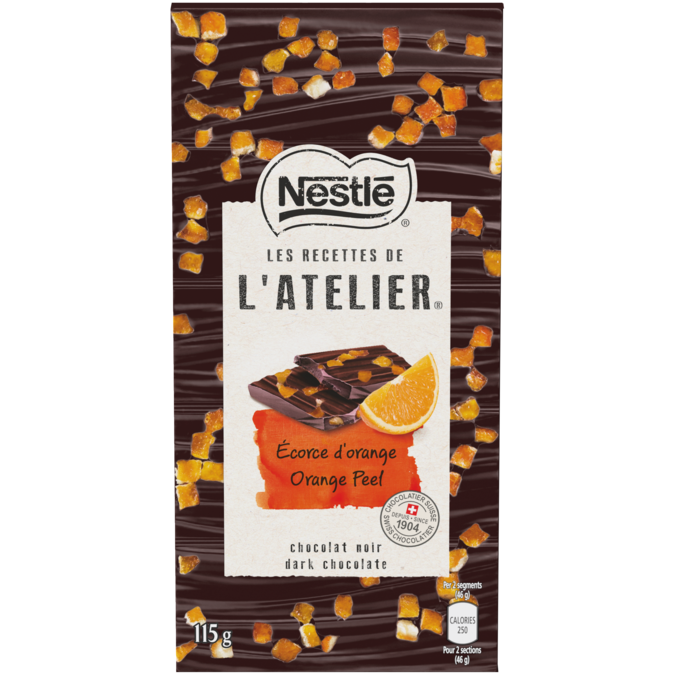 L'ATELIER chocolat noir Écorce d'orange