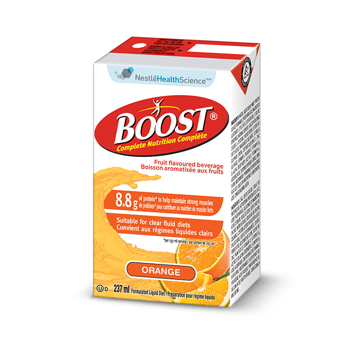 Title text placeholder Boisson aromatisée aux fruits BOOST - Orange, 237 ml