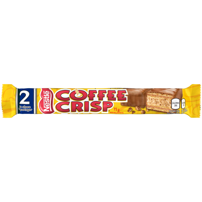 COFFEE CRISP Chocolate, Share Pack, 75 grammes.