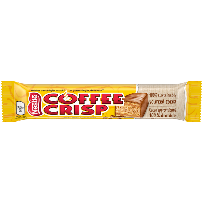 Barre de chocolat COFFEE CRISP, 50 grammes.