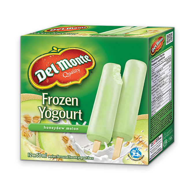 Title text placeholder Barres de yogourt glacé DEL MONTE, arôme melon miel, boîte de 12 x 50 ml