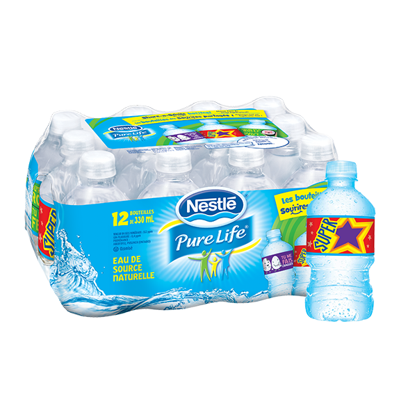 Nestlé® Pure Life® Eau de Source Naturelle, Bouteille en Plastique de 500  ml