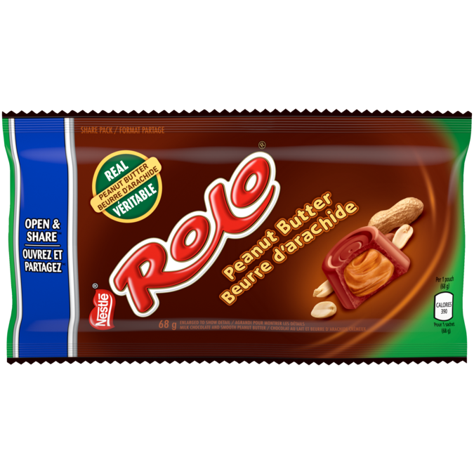 ROLO Chococlate Peanut Butter Share Pack, 68 grams.