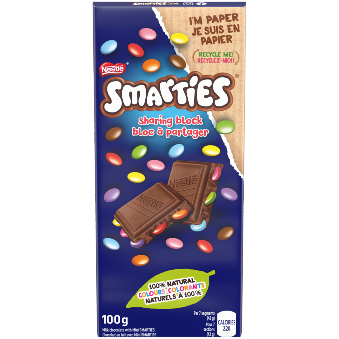 SMARTIES tablette de chocolat au lait