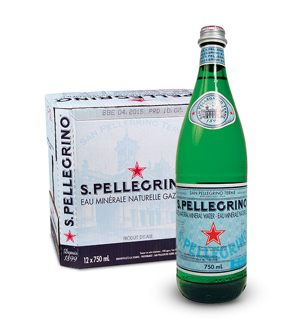 Eau SAN PELLEGRINO - 12 bouteilles de 1 L en verre consigné