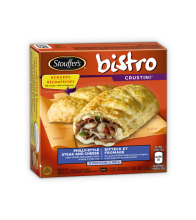 STOUFFERS Bistro Crustini Philly-Style Steak and Cheese, 256 grammes.