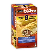 STOUFFERS Bistro Crustini Philly-Style Steak and Cheese Paquet économique, 9 portions de 128 grammes.