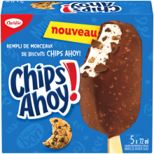 CHRISTIE CHIPS AHOY! Barres de desserts glacés, emballage multiple, 5 x 72 ml