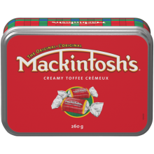 MACKINTOSH Crémeux Toffee Tin, 260 grammes.