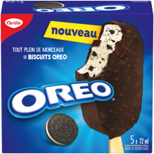 Barres de dessert glacé CHRISTIE OREO, 5 x 72 ml