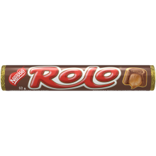 ROLO, morceaux de chocolat lisse et caramel, 52 grammes.