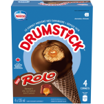 DRUMSTICK ROLO Cônes du désert congelés, emballage multiple, 4 x 135 ml.