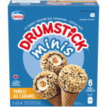 DRUMSTICK, Crème glacée King Chocolate Fudge Brownie, cornet de 180 ml.