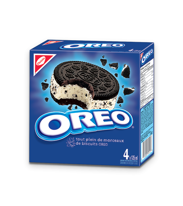Title text placeholder Sandwich au dessert glacé OREO, emballage multiple, 4 x 125 ml.