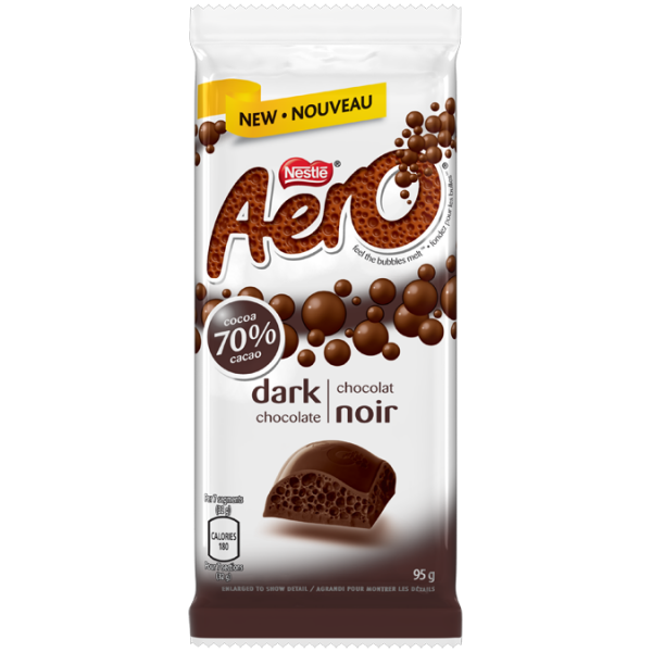 Title text placeholder AERO 70% Dark Chocolate Big Bubble Bar 85 grams