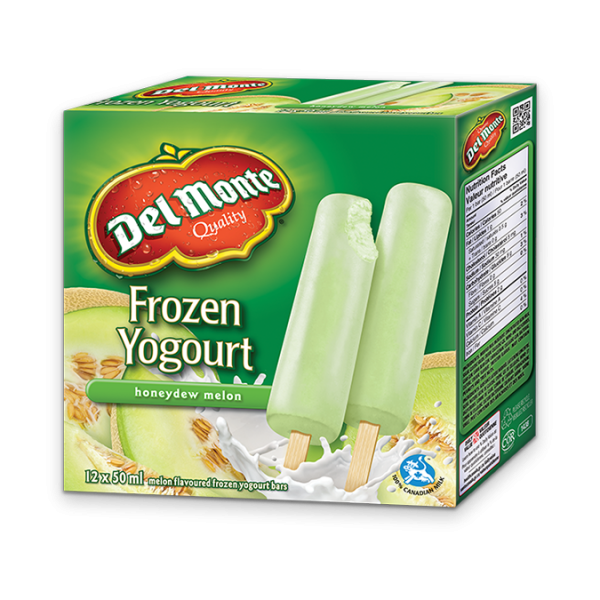 Title text placeholder DEL MONTE Frozen Yogourt Bars, Honeydew Melon Flavour, box of 12 x 50ml
