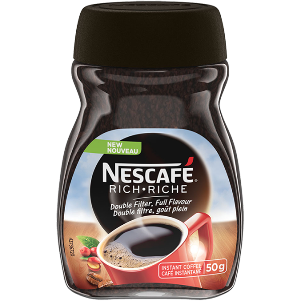 Title text placeholder NESCAFÉ Rich Instant Coffee, 50 grams.