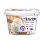 REAL DAIRY Crème glacée à la vanille naturelle 50% moins de gras, 1,5 litre.