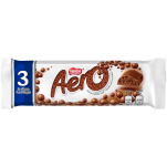 Tablette de chocolat AERO 3 pièces à partager, 63 grammes.