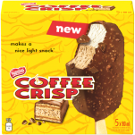 Barres à desserts glacés COFFEE CRISP, emballage multiple, 5 x 80 ml.