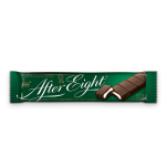 APRÈS HUIT COQUILLES de chocolat noir à la menthe, 40 grammes.