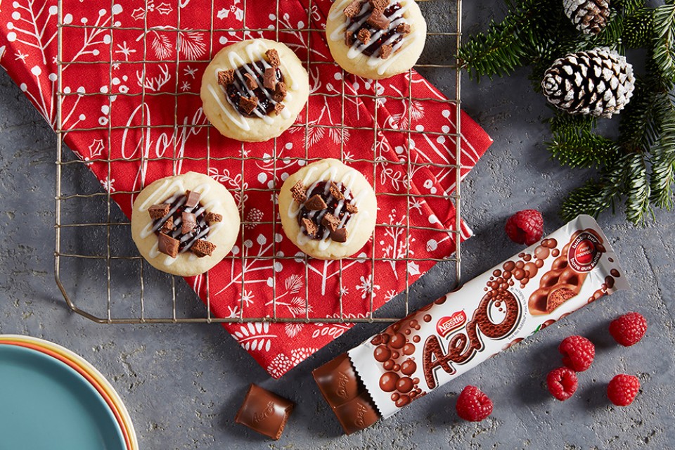Recette de biscuits Aero Thunbprint. Parfait pour les vacances.