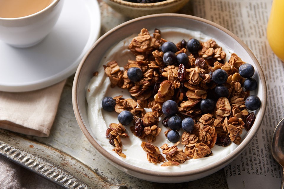 Malted Almond Chai Granola recipe. Simple and wholesome breakfast made with CARNATION Breakfast Essentials®.