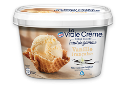 REAL DAIRY Crème glacée à la vanille française, 1,5 litre.