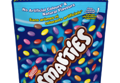 Chocolat au lait enrobé de bonbons SMARTIES, sachet refermable, 400 grammes.