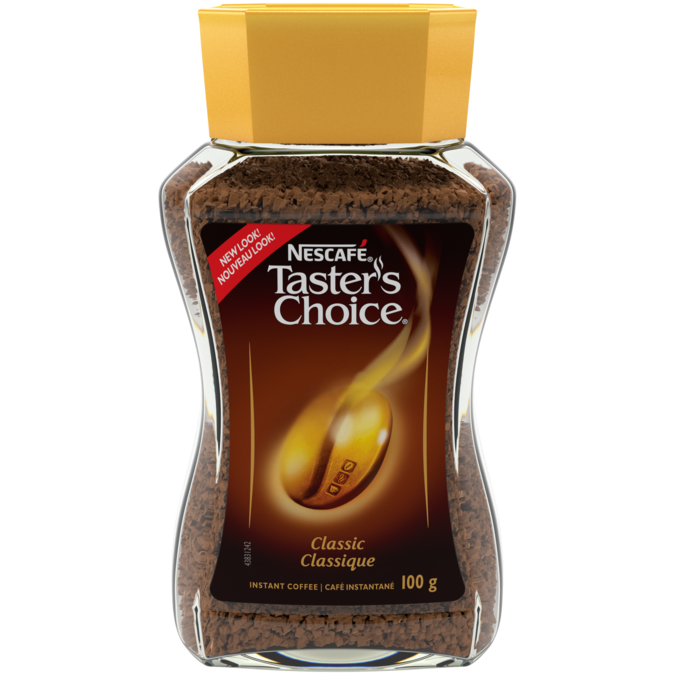 Café instantané classique NESCAFÉ Taster's Choice, 100 grammes.